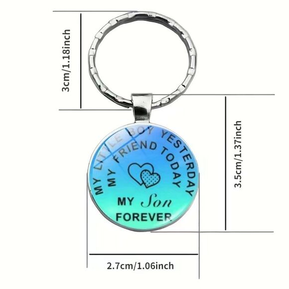 My little boy yesterday, my friend today my son forever keychain - Picture 2 of 2